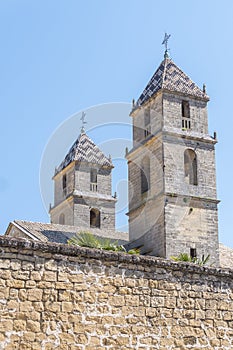 Two towers of the Hospital de Santiago, Ubeda, Jaen, Spain