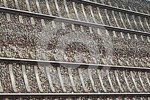 Two-track railway line.