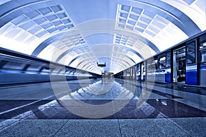 Two trains on platform