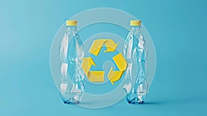 The Recycling Plastic Bottles Concept.AI generated image