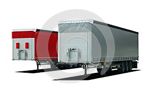 Two truck semi trailer