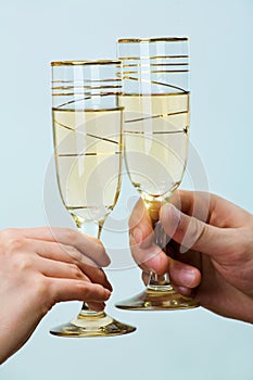 Two tumblers with champaign photo