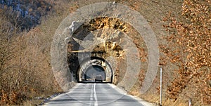 two tunnels on the roat to ohrid,macedonia