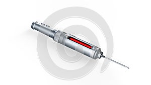 Two types of glow plug on a multicolored background. 3d rendering