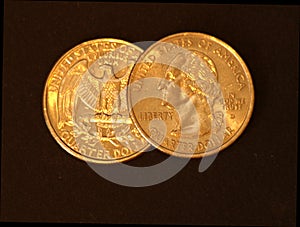 Two US quarters