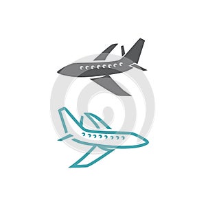 Two vector illustrations of the plane