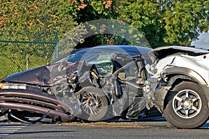 Dos vehículo accidente 