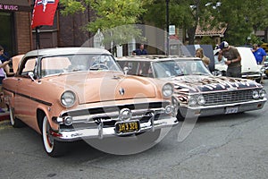 Two vintage cars at Car Show