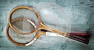 Two vintage rackets