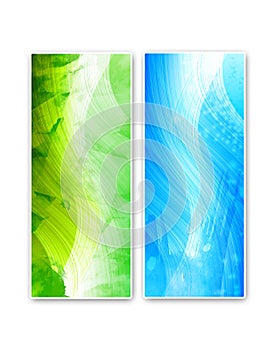 Two vivid abstract cards