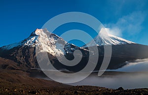 Two volcanoes