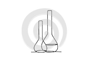 Two volumetric flasks