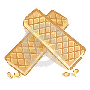 Two wafers vector photo