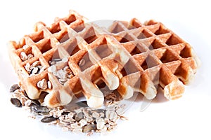 Two Waffles from integral wholegrain