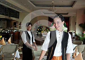 Two waitress at work