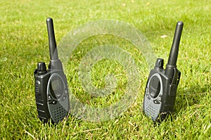 Two walkie-talkies