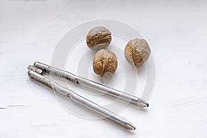 Two walnuts