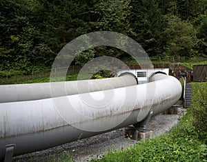 Two Water Power plant pipes