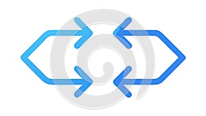 Two Way Arrow Exchange Interaction Cycle, vector design Generative AI