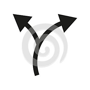 Two way arrow symbol, arrow icon. Vector illustration. stock image.