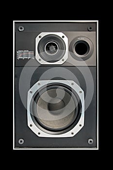 Two way hifi audio speaker in black photo