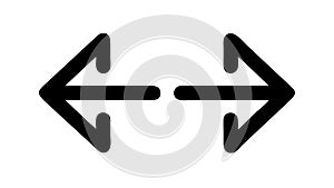 Two Way Horizontal Arrow Icon, vector design Generative AI