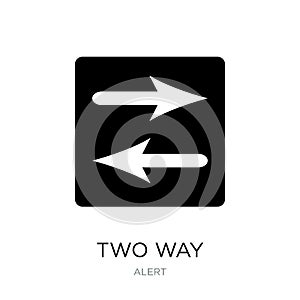 two way icon in trendy design style. two way icon isolated on white background. two way vector icon simple and modern flat symbol