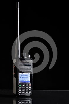 Two-way radio with antenna and color display