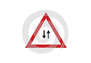 Two way signal traffic - symbol directions - arrows