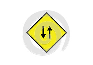 Two way signal traffic - symbol directions  - arrows