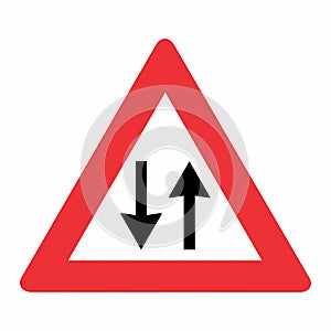 Two Way Traffic Road Sign