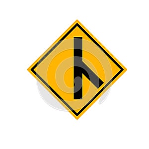 Two way traffic sign, vector illustration