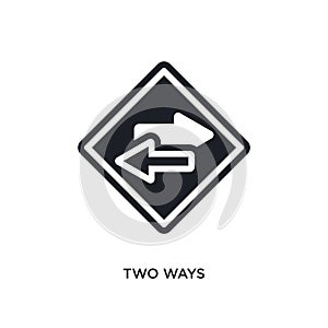 two ways isolated icon. simple element illustration from traffic signs concept icons. two ways editable logo sign symbol design on