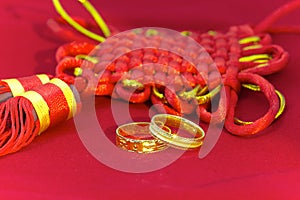 Two Wedding Rings and Chinese knot