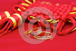 Two Wedding Rings and Chinese knot