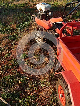 Two-wheel tractor with trailer