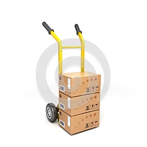 Two-wheeled trolley with drawers