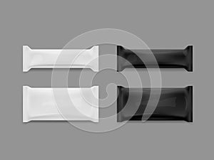 Two White Blank Foil Packaging Plastic Pack