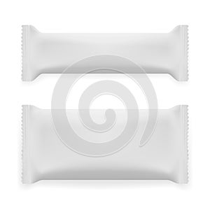 Two White Blank Foil Packaging Plastic Pack