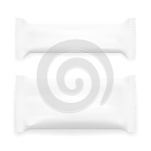 Two White Blank Foil Packaging Plastic Pack