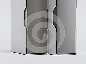 Two white folder with documents