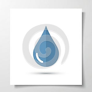 Two white highlights within the droplet suggest a reflective surface