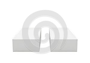 Two white rectangular blocks side by side on transparent background