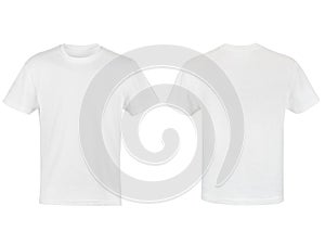 Two white T-shirt isolated