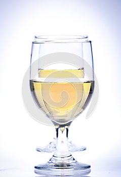 Two White Wine Glasses