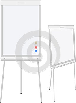 Two whiteboards for education and for presentation