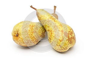 Two whole, uncut `abate fetel` pears