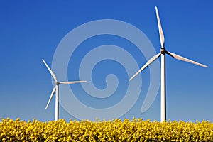 Two wind turbines