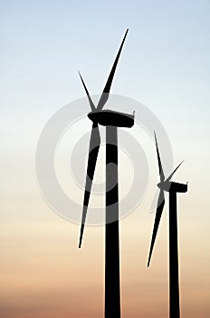 Two windmills