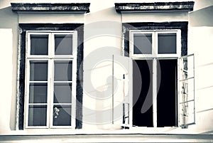 Two window on the house photo